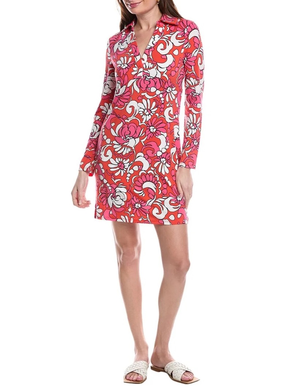 NWT Trina by Trina Turk "Kamryn" Floral Scroll Polo Mini Dress | Medium